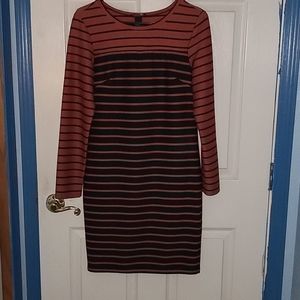 LS Body Con Stripe Dress